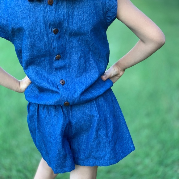 Jeans romper with unicorn patchwork - Picture 6 of 6